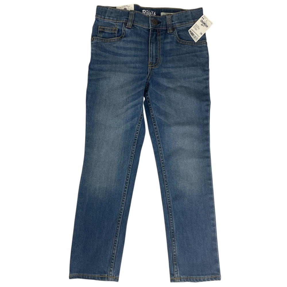 OshKosh B'gosh Boys Skinny Blue Jean Adjustable Waist Size 7R NWT